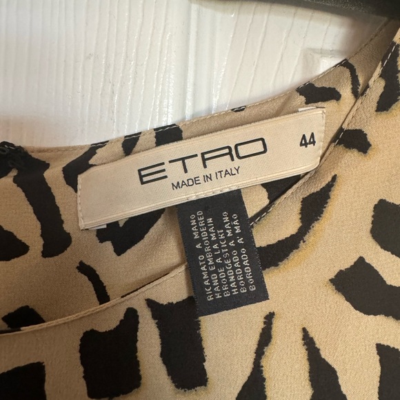 👉🏼LIKE NEW👈🏼 ETRO Silk Beaded & Embroidered Midi Dress (Worn once!) size: 44/14 - Picture 4 of 6